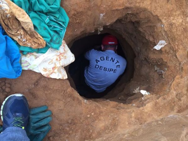  Túnel foi descoberto durante vistoria. (Foto: Divulgação/Sejuc)
