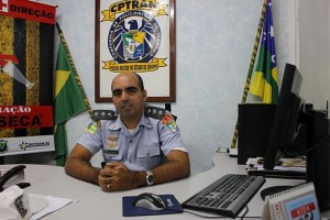 Comandante da CPTran, capitão Fábio Machado. (Reprodução)