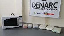 Polícia apreende seis quilos de cocaína e crack dentro de microondas e fogão