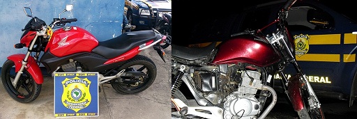 Motocicletas roubadas são recuperadas pela PRF na BR 101.