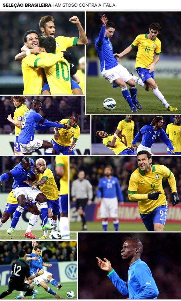 Brasil abre 2 a 0 no primeiro tempo, mas cede empate à Itália na Suíça
