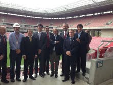 Deputado Fábio Reis visita estádio em Recife