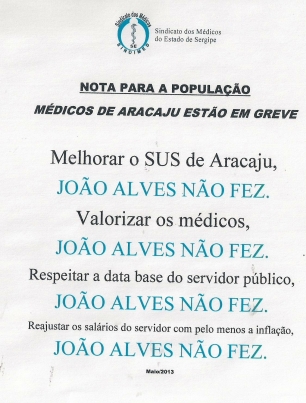 Prefeito João Alves autoriza pedido de ilegalidade da greve dos médicos