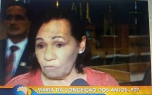 Maria da Conceição dos Anjos, presidente da Câmara.(Reprodução TV Sergipe)