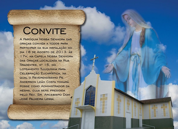  Instalação da Paróquia Nossa Senhora das Graças acontece neste domingo, no Tijuquinha 