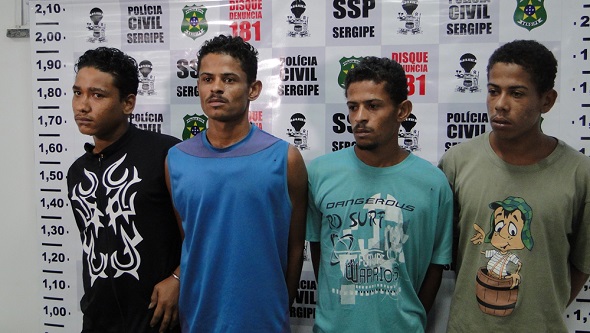 Polícia prende quarteto envolvido em um homicídio em Aracaju