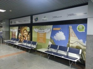 Aracaju é divulgada no aeroporto de Salvador.(Arquivo pessoal)