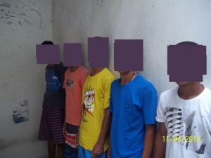 Os jovens estavam praticando atos infracionais em Itaporanga. (Foto: 1ª Cia de Polícia Comunitária) 