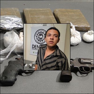 Denarc e Gati apreendem 3,5 kg de cocaína e duas armas de fogo em Aracaju