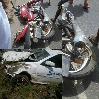 Motociclista e carona morrem após colisão com carro na rodovia SE 104 