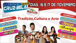 Programação da Festa de Cruz de Bela em Maruim. (Divulgação/PMM)