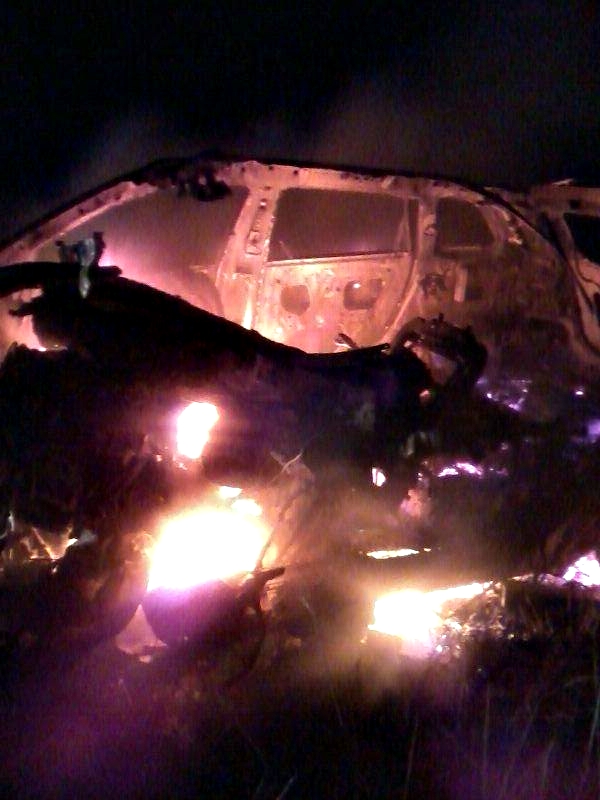 Carro pega fogo após colisão frontal e vítima morre carbonizada em SE