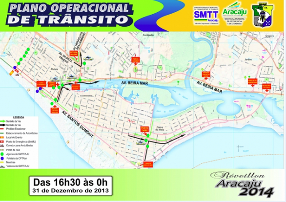 SMTT monta esquema de trânsito para a virada do ano em Aracaju