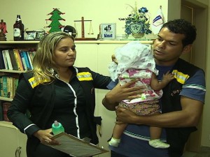 Bebê foi encaminhado à Casa da Criança de São Cristóvão (SE) (Foto: Reprodução/TV Sergipe)