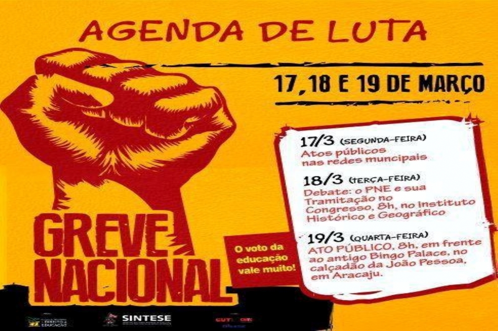 Trabalhadores da educação reivindicam pauta antiga