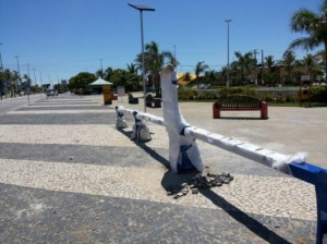 Estação onde haverá solenidade no domingo, 30, localizada no setor de quadras esportivas da Orla sendo instalada(Divulgação/AAN)