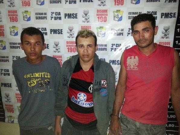 Polícia prende trio suspeito de assaltos na cidade de Tobias Barreto