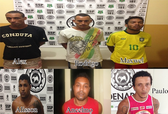 Polícia prende seis e apreende quatro armas de fogo, maconha, crack e cocaína em Aracaju