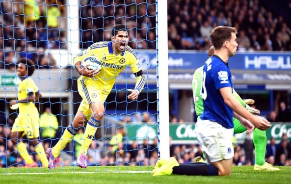 Em jogo de nove gols, Chelsea vence com dois de Diego Costa e lidera