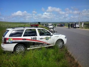 O acidente ocorreu por volta das 18h40 na rodovia SE 226, em trecho que interliga os municípios de Pirambu e Japaratuba. (Foto: CPRv)