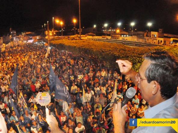 Eduardo Amorim enfatiza em comícios que o resultado das eleições já está nas ruas