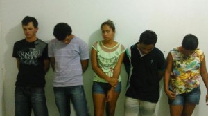  Cinco pessoas envolvidas no roubo a um posto de Canindé são presas. (Divulgação/PM/SE)