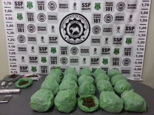 Na residência dele foram apreendidos 10 quilos de maconha. (Foto: SSP/SE)