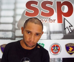 Givaldo Dias dos Santos, 31 anos, suspeito do homicídio que vitimou o taxista João da Silva Cruz, 31 anos, na última quarta-feira,15.(Foto: SSP/SE)
