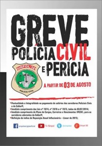  A partir das 8h de amanhã, apenas 30% do efetivo da Polícia Civil estará funcionando em todo de Sergipe. (Foto: Sinpol/SE) 