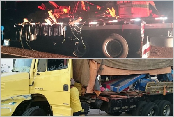  Acidente com caminhão pau-de-arara aconteceu no km 305 na BR-316, em Floresta(PE). (Foto: PRF/PE)