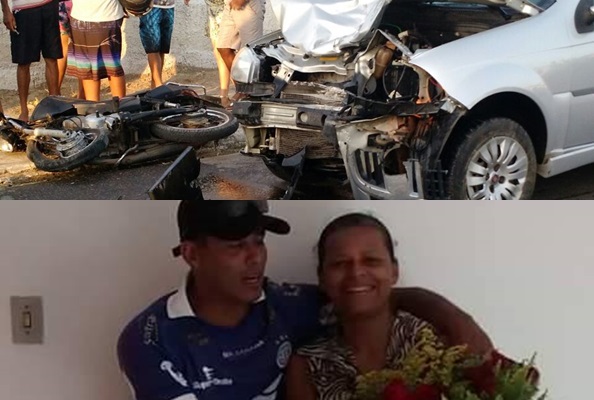 Sem capacete, casal morre após ser atingido por carro, em São Cristóvão