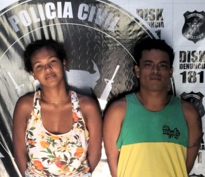  Também foram presos pela polícia, Rafael dos Santos, 26, e Luana dos Santos, 20, no conjunto Albano Franco, em Estância. (Foto; SSP/SE)