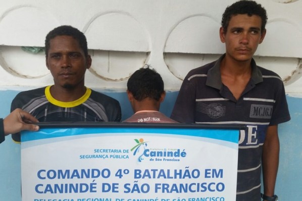 Polícia detém trio em Alagoas após roubo a açougue de Canindé de São Francisco