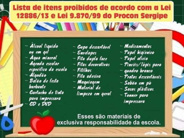 Confira lista de itens escolares que não podem ser exigidos