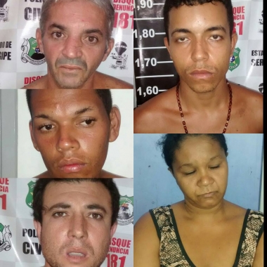 Sete presos e uma adolescente apreendida nas últimas 48h em Lagarto