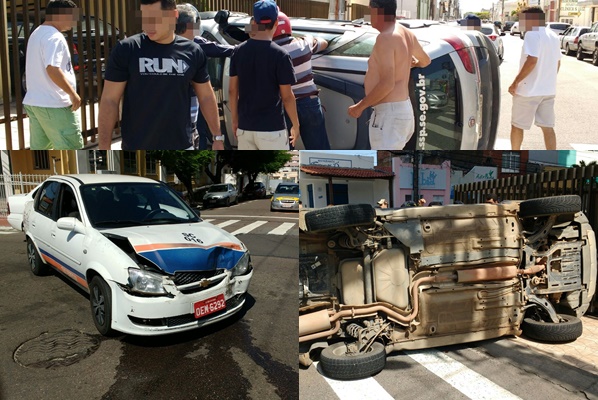  Táxi do Eduardo Gomes colide com viatura policial em Aracaju