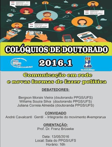 Programa de pós-graduação em Sociologia da UFS promove Colóquios