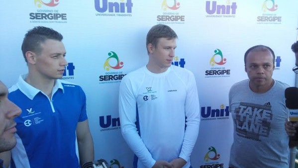Nadadores ucranianos elogiam a estrutura colocada à disposição para a aclimatação em Sergipe
