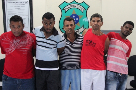 Ocorrência iniciou com prisão em flagrante da PM no domingo e PC já ligou os acusados a diversos roubos a banco nos estados de Pernambuco e Alagoas. (Foto: SSP/SE)
