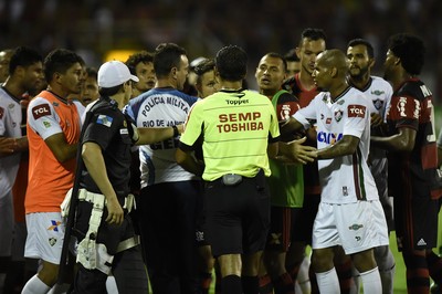 Confusão no último Fla-Flu: resultado do campo está suspenso até julgamento (Foto: André Durão / GloboEsporte.com)