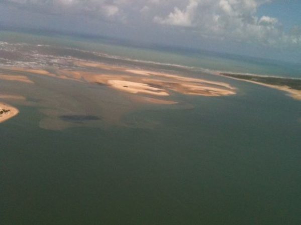 Imagem aérea do Litoral Sul de Sergipe (Foto: Tássio Andrade/G1)