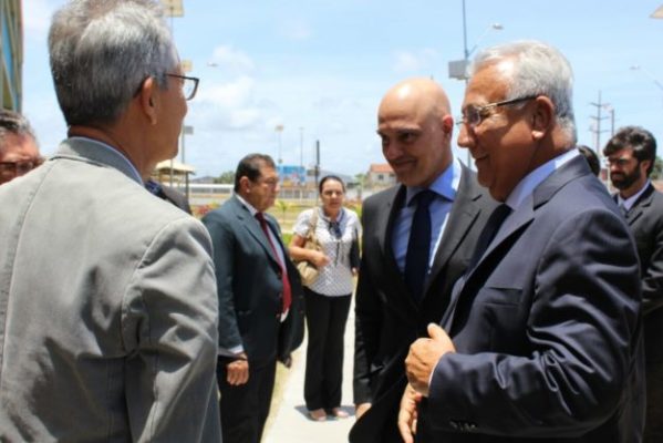  O prefeito eleito, Marcos Santana recepcionou na manhã desta segunda-feira, 7, no Rosa Elze, o ministro da Justiça, Alexandre Morais e o governador Jackson Barreto que vieram cumprir agenda oficial ao IAPF. (Foto: Orácio Oliveira)