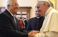 Papa receberá líder palestino Mahmoud Abbas no sábado
