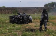 Batalhão de Choque da Polícia Militar  faz treinamento na Escola de Gestão Penitenciária