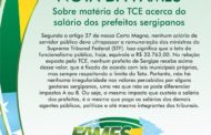 FAMES emite nota sobre matéria do TCE acerca do salário dos prefeitos sergipanos
