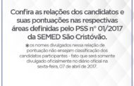 Prefeitura de São Cristóvão divulga relação dos candidatos e suas pontuações do processo seletivo da Educação