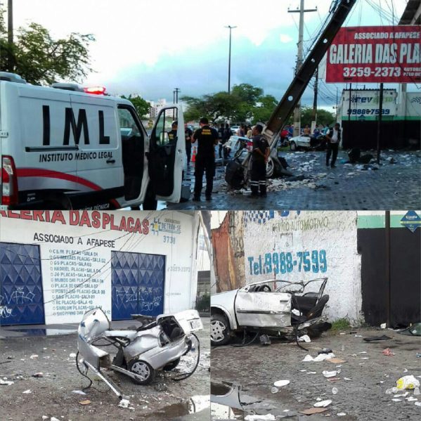 Com a colisão corpo de Urias foi arremessado a mais de 20 metros do local do acidente . (Foto: Redes Sociais)