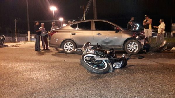  Motociclista não respeitou a sinalização da rotatória e causou o acidente
