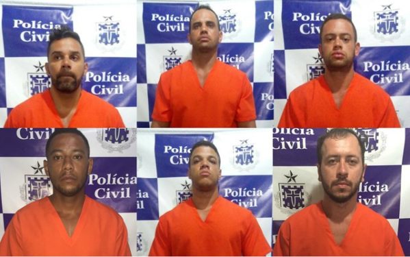 Junto com o sargento, outros seis homens foram presos (Foto: Divulgação/Polícia Civil)