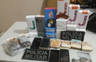 Polícia recupera celulares, R$ 8 mil e prende um homem após roubo ao GBarbosa Eletro Show, em Itaporanga
